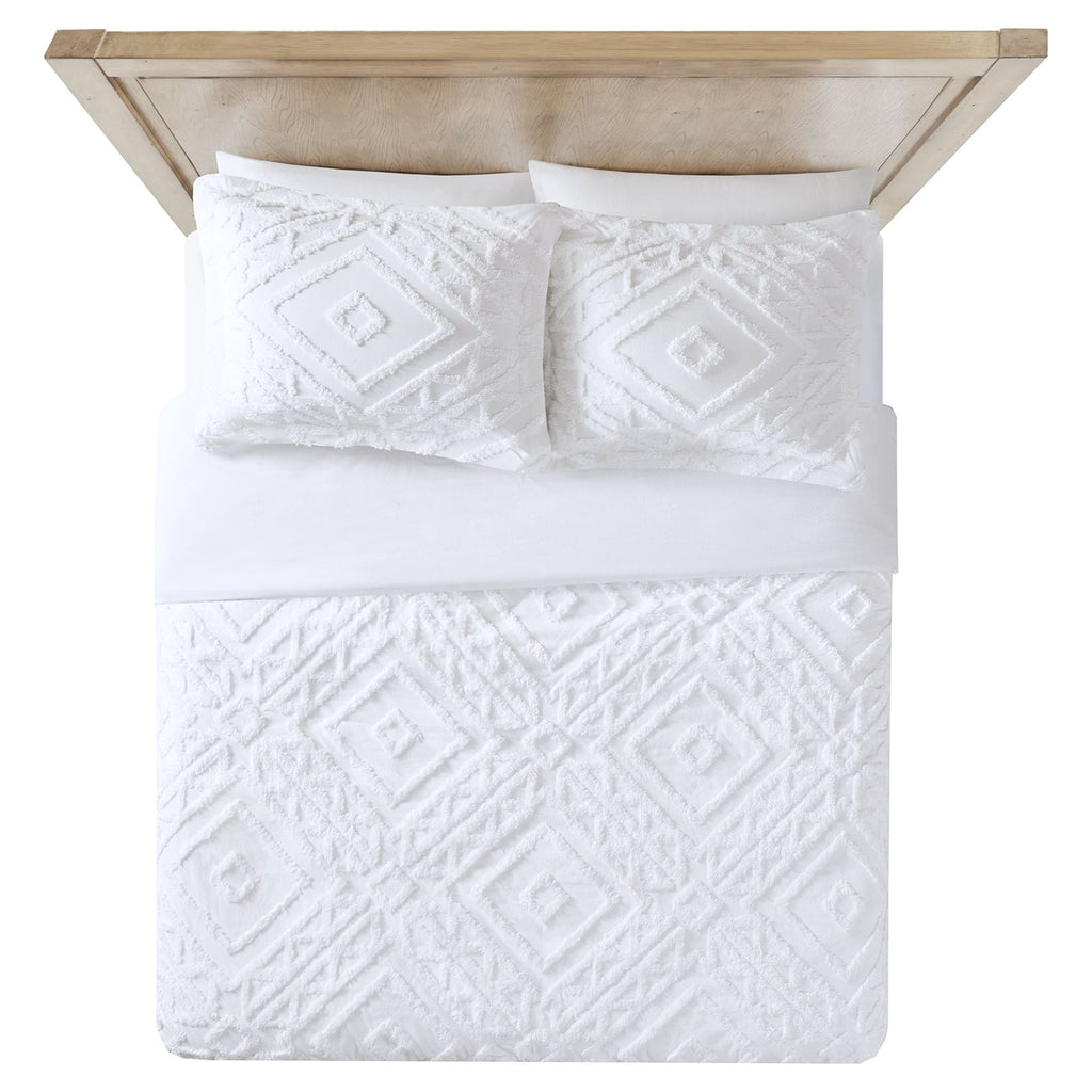 Better Homes & Gardens 3-Piece White Chenille Cover Duvet Set, Full/Queen