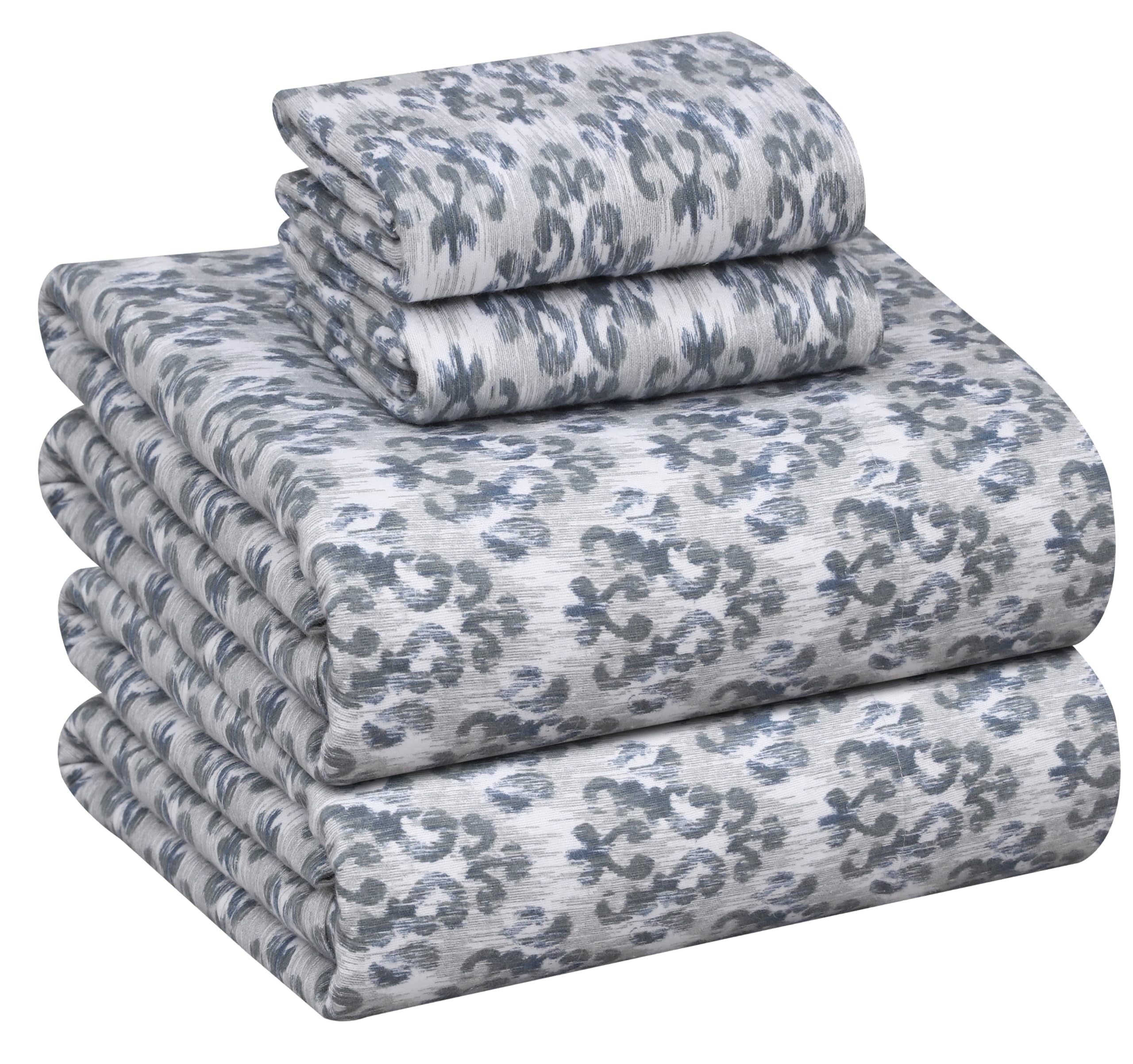 RUVANTI Flannel Sheets Queen Size - 100% Cotton Double Brushed Bed Sheets, Deep Pockets 16 Inches Queen Sheet Set, All Seasons Breathable & Extra Soft - Warm & Cozy, 4 Piece, Red Plaid