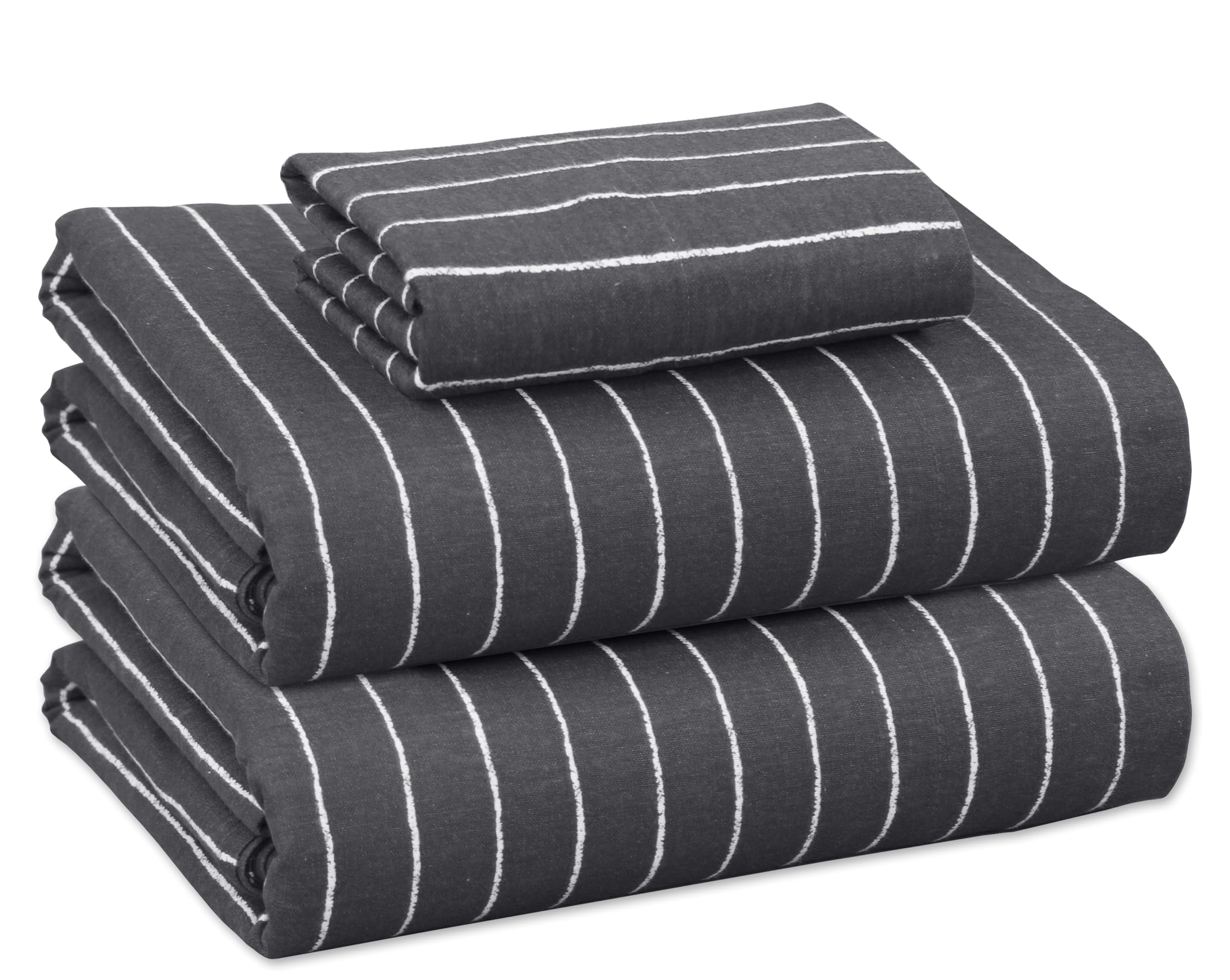 RUVANTI Flannel Sheets Queen Size - 100% Cotton Double Brushed Bed Sheets, Deep Pockets 16 Inches Queen Sheet Set, All Seasons Breathable & Extra Soft - Warm & Cozy, 4 Piece, Red Plaid