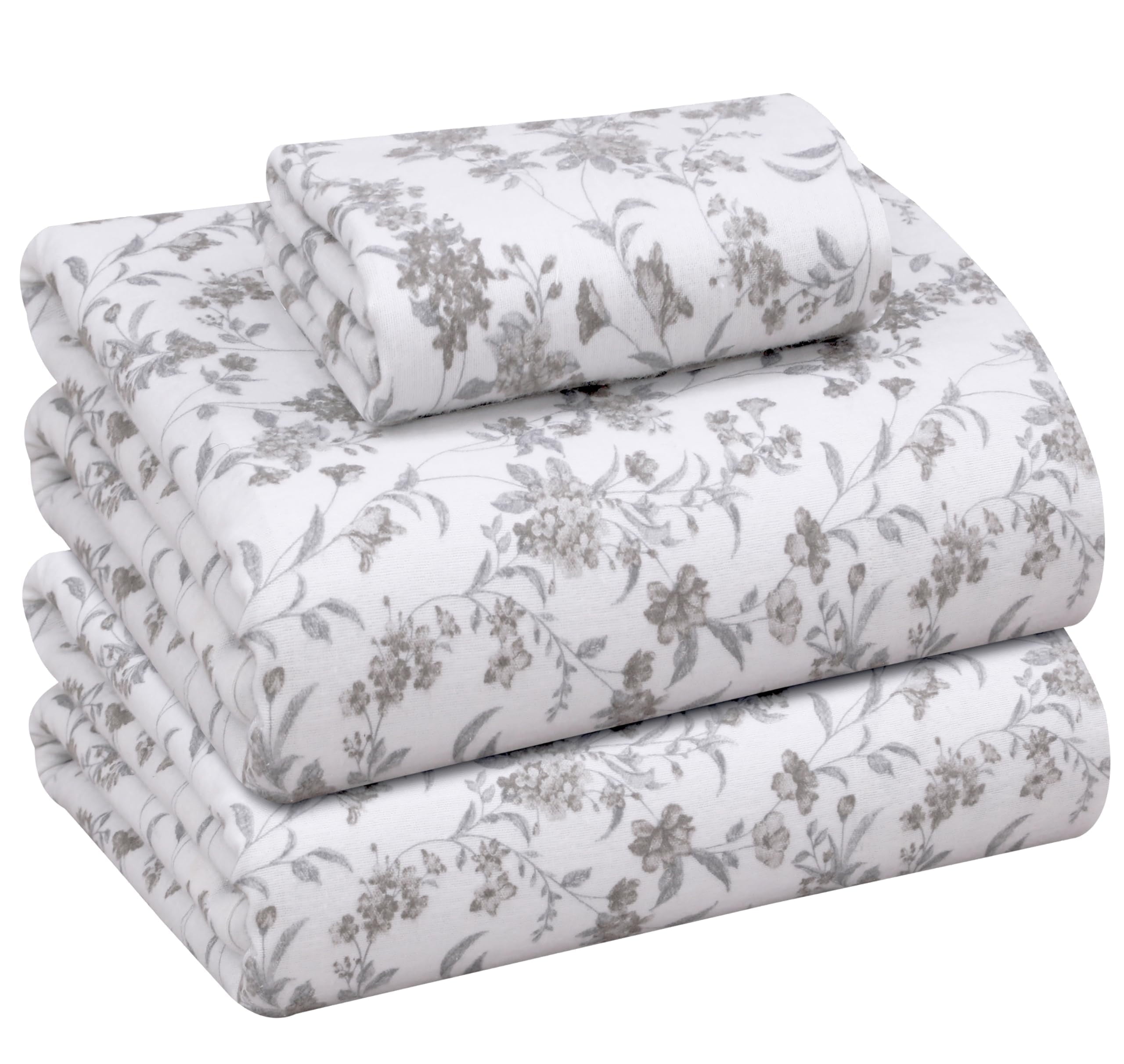 RUVANTI Flannel Sheets Queen Size - 100% Cotton Double Brushed Bed Sheets, Deep Pockets 16 Inches Queen Sheet Set, All Seasons Breathable & Extra Soft - Warm & Cozy, 4 Piece, Red Plaid