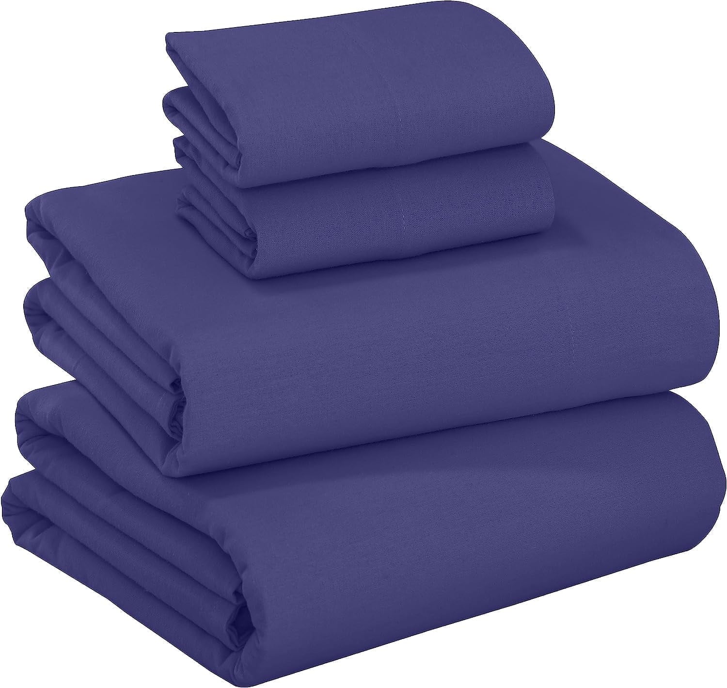 RUVANTI Flannel Sheets Queen Size - 100% Cotton Double Brushed Bed Sheets, Deep Pockets 16 Inches Queen Sheet Set, All Seasons Breathable & Extra Soft - Warm & Cozy, 4 Piece, Red Plaid